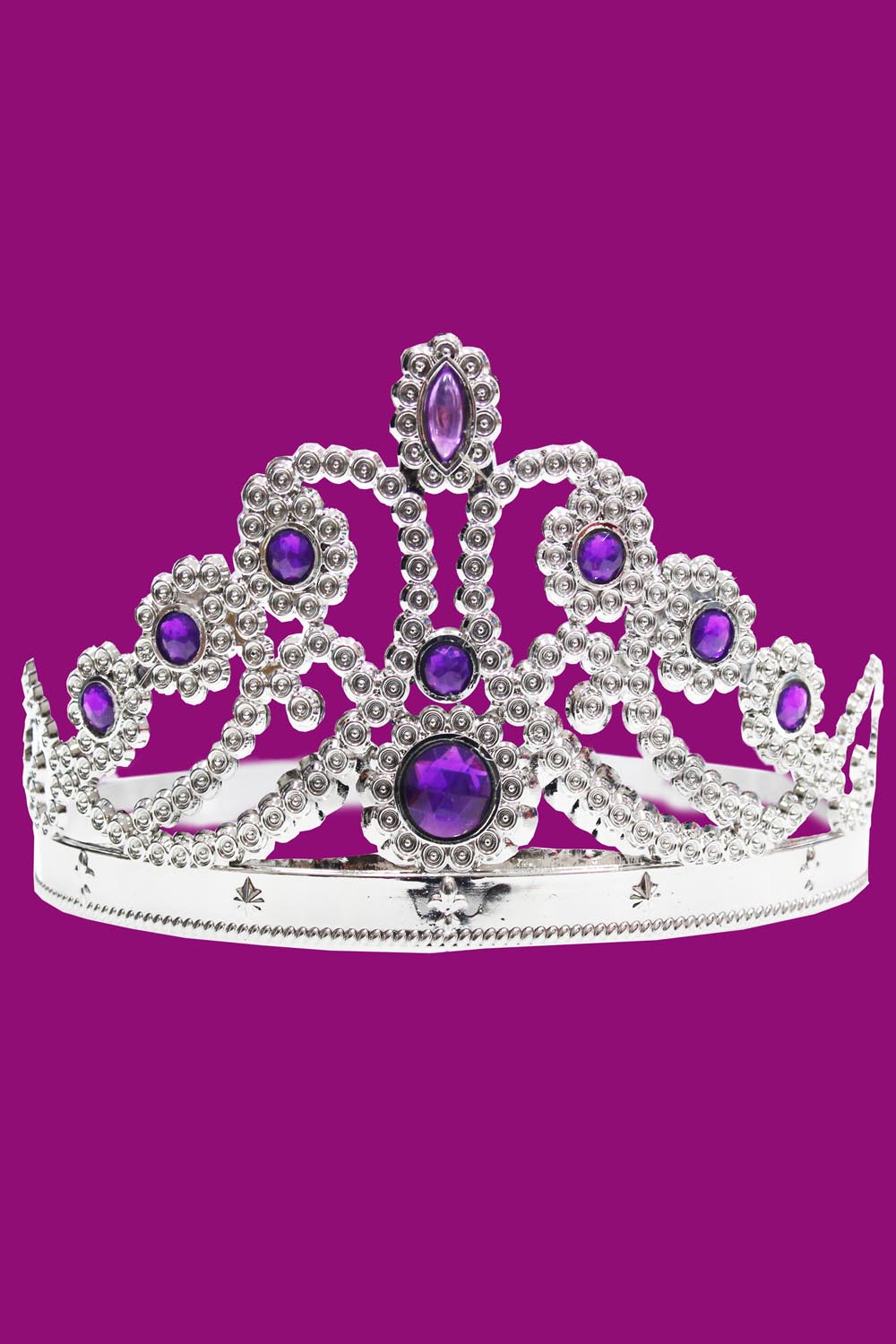 CORONA PRINCIPESSE ARGENTO LILLA